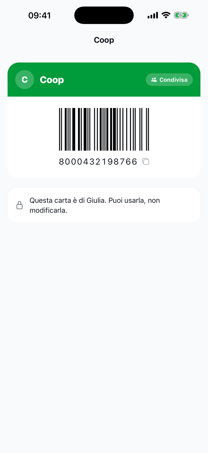 Condividi con la famiglia